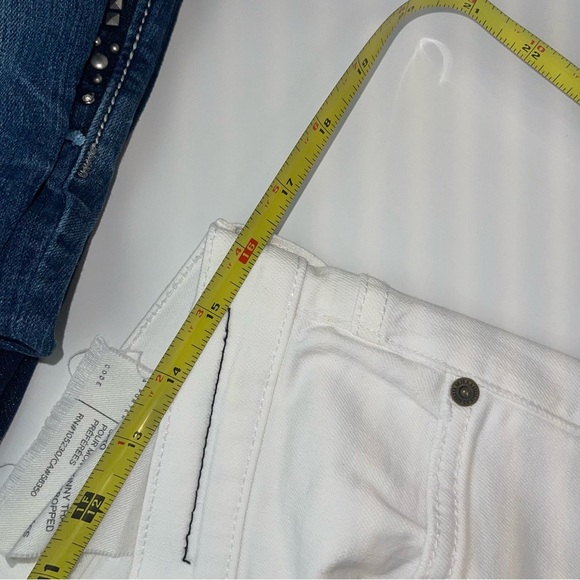current elliott the stiletto white ripped released hem jean - Picture 15 of 17